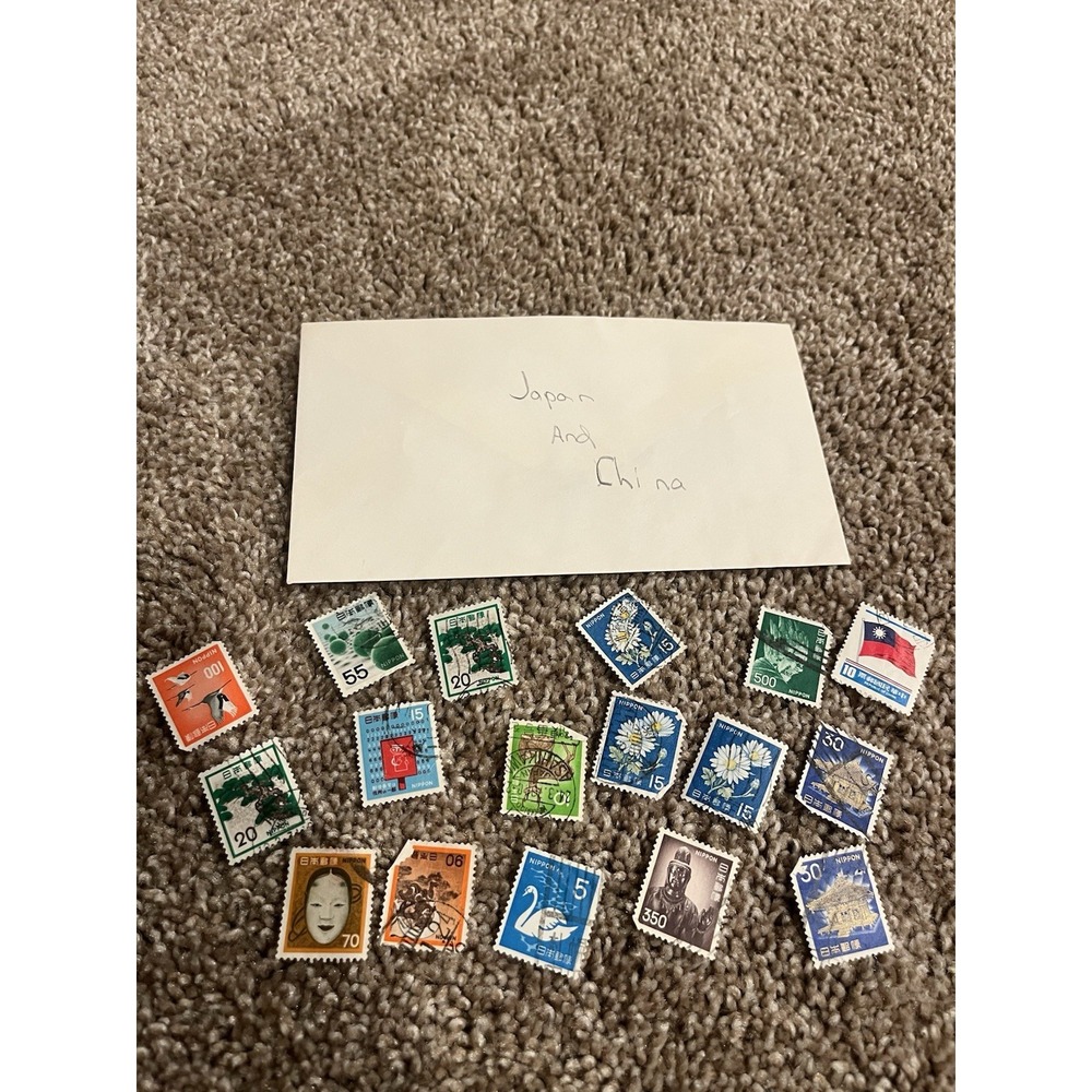 Lot Of Vintage Stamps From China 🇨🇳 Japan 🇯🇵 Used Unused